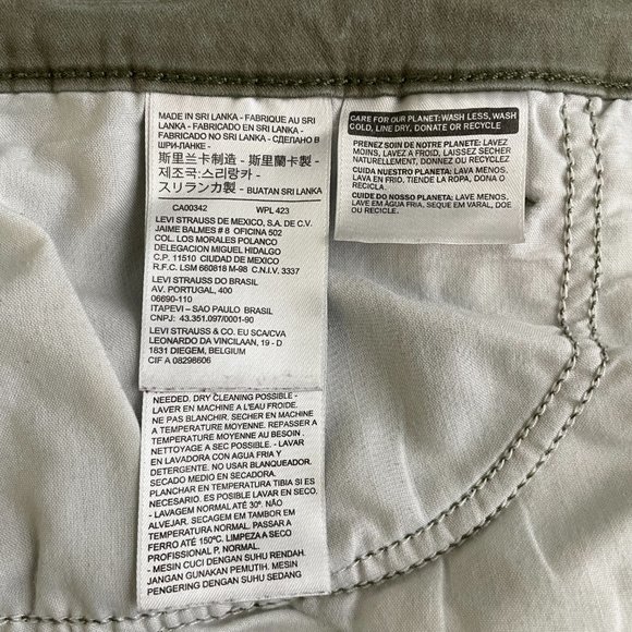 Levis Women Plus Size 22W Olive Green 711 Skinny Jeans Ankle Stretch 26" Inseam - Picture 10 of 11